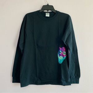 Men’s Black Long Sleeves Jigglypuff Pokemon Print size medium